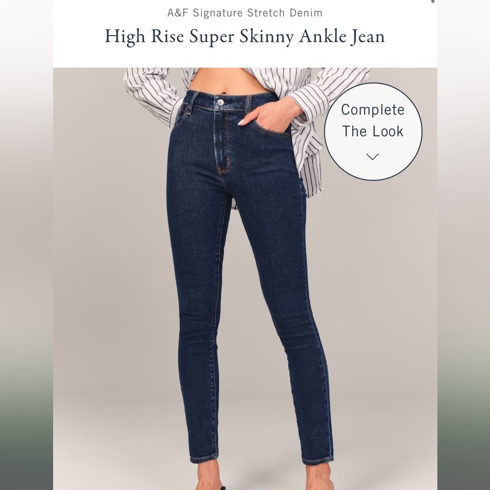 Abercrombie & Fitch High Rise Super Skinny Ankle Jean